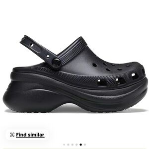 CROCS Black Elevated Clogs